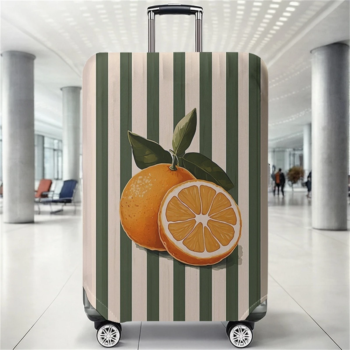 

Защитный чехол для багажа с цитрусовым узором, подходит для багажных чехлов размером 18-32 дюйма, чехлов для ручек багажа, дорожных аксессуаров.