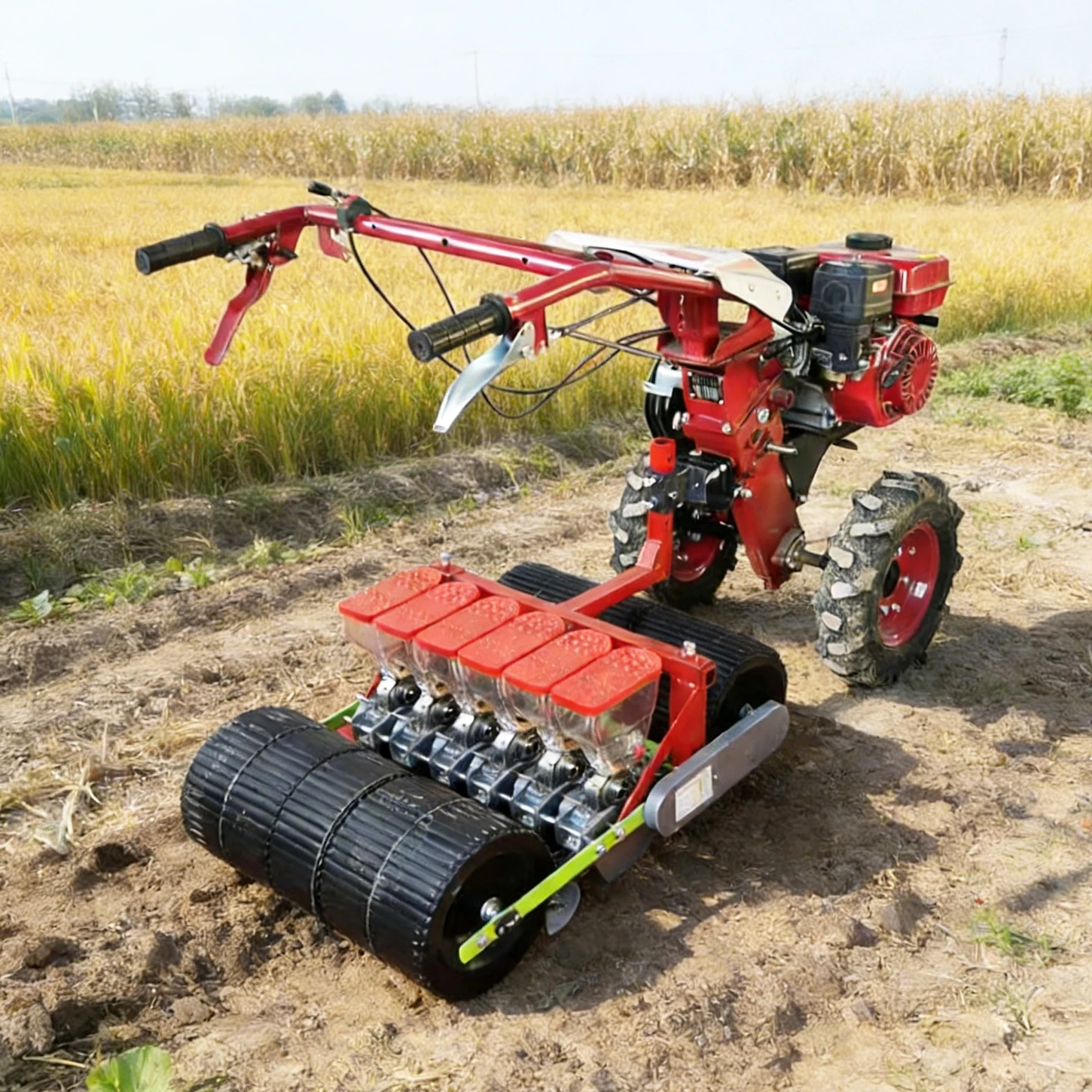 Powered 10 Row Vegetable Seeder Machine Cabbage Lettuce Celery Scallions Grass Small Particle Seed Planting Machine
