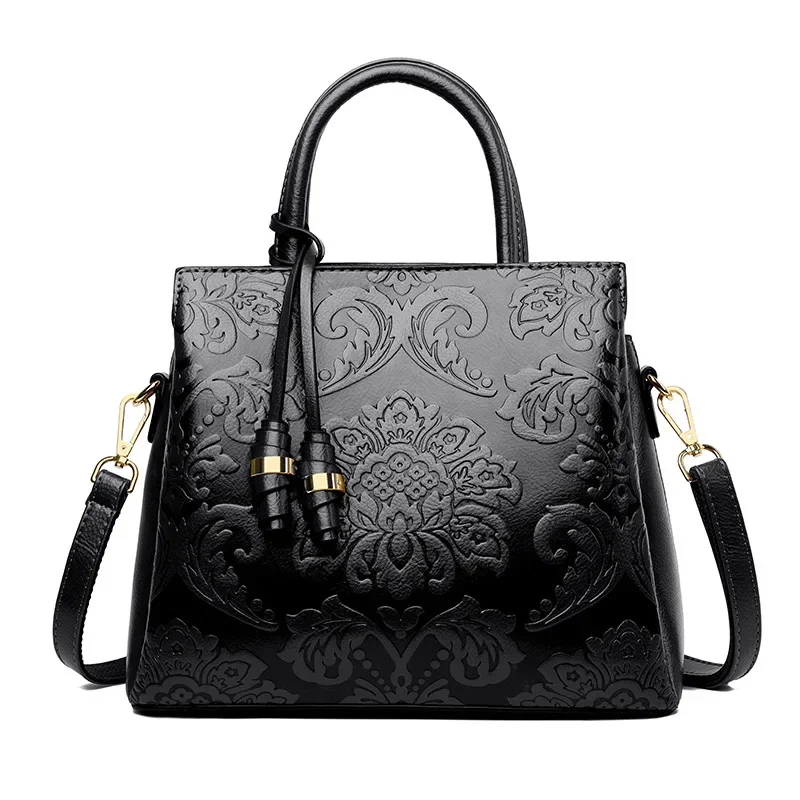 

2025 New Chinese Fashion All-in-one Large-capacity Shoulder Bag Retro Crossbody Handbag for Women Classic Embossed Women's Bag