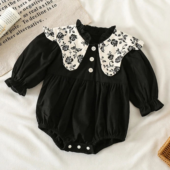 

Baby Onesie 2025 Spring and Autumn New Childrens Clothing Baby Cute Pure Cotton Long-sleeved Foreign Style Onesie Casual