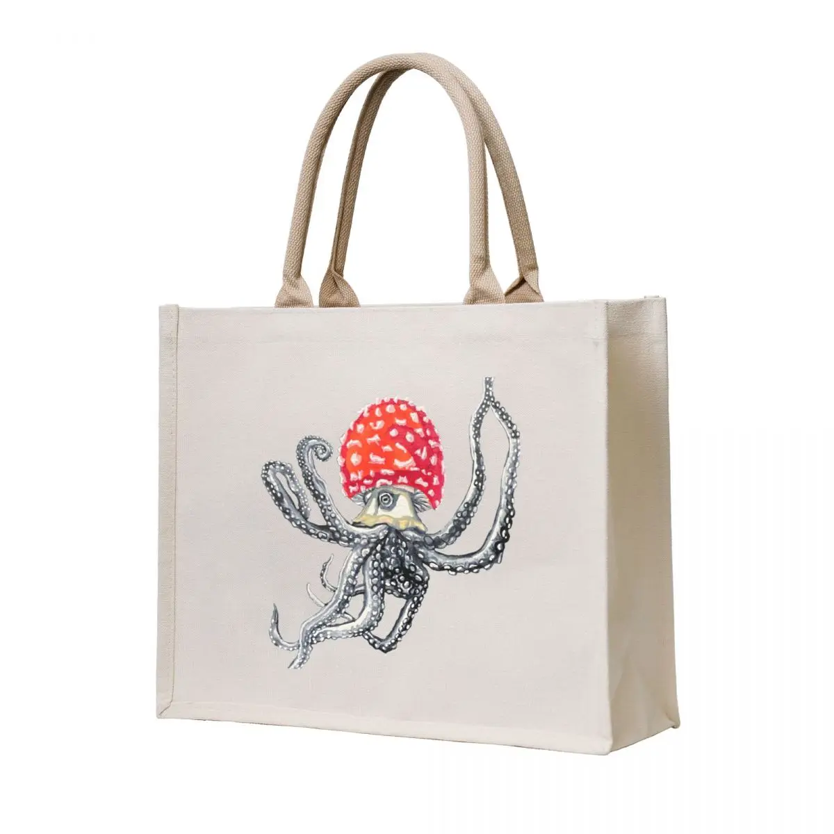 

Toadstool Octopus Tote Bag canvas tote bags women bag bag for beach Canvas