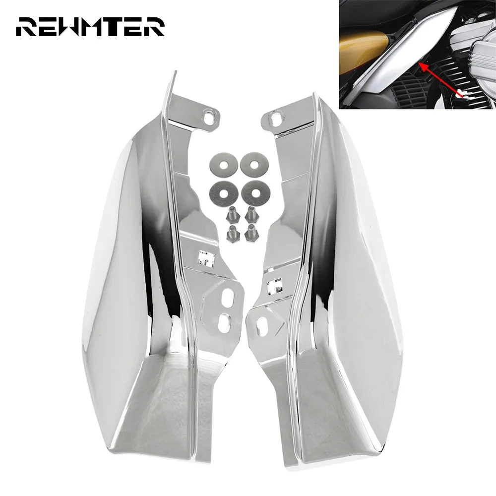 

Chrome Motorcycle Mid Frame Air Deflector Trims Heat Shield For Harley Touring Road King Trike Street Glide FLHX 2017 2018 2019