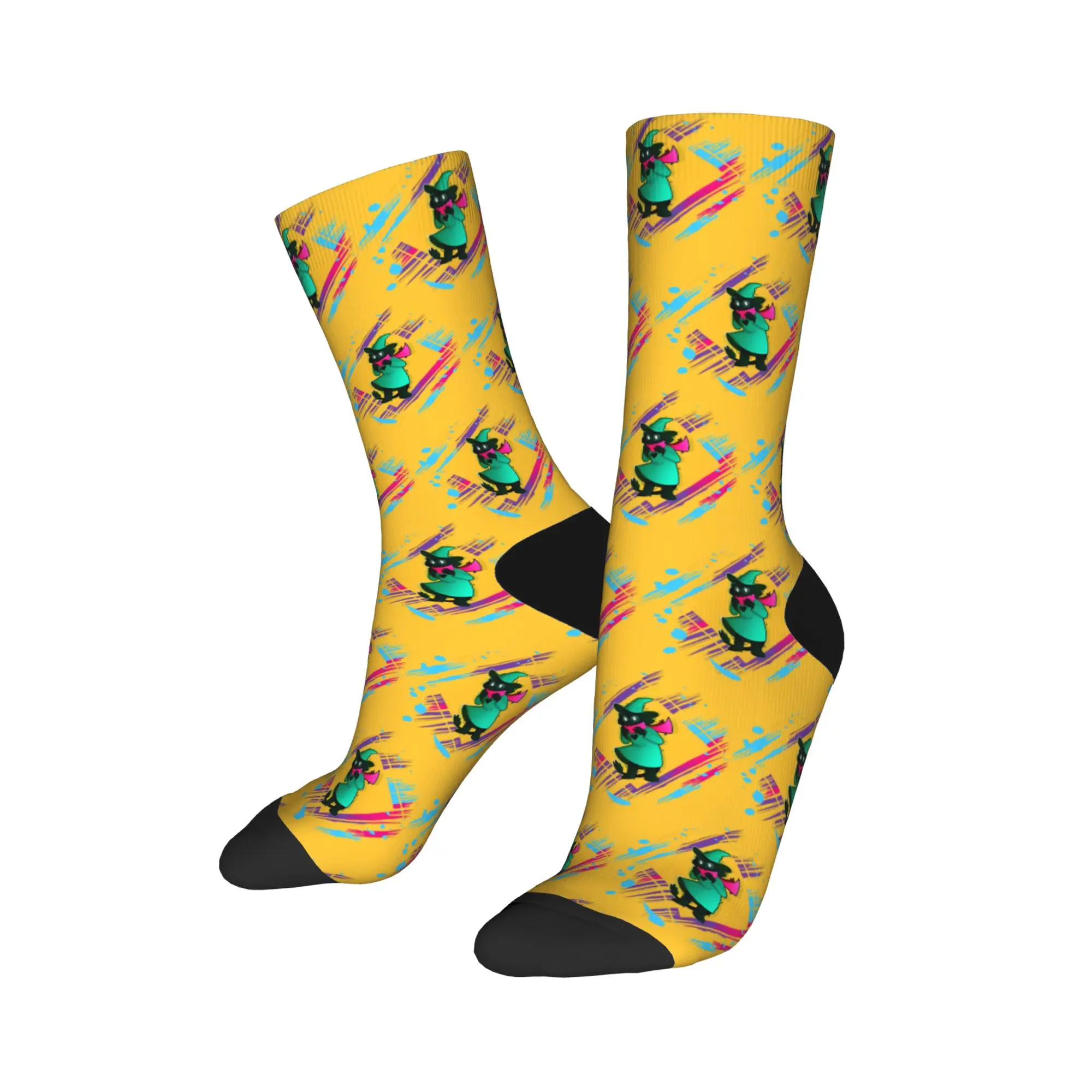 Calcetines de moda para hombre Hip Hop Ralsei Deltarune Sprite calcetín artístico poliéster deporte calcetines de mujer Primavera Verano Otoño Invierno