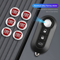 Metal Car Remote Key Stickers Fiat Specific Badge Paster For FIAT 500 Ducato Panda Grande Punto Tipo Abarth Pulse Strada 600