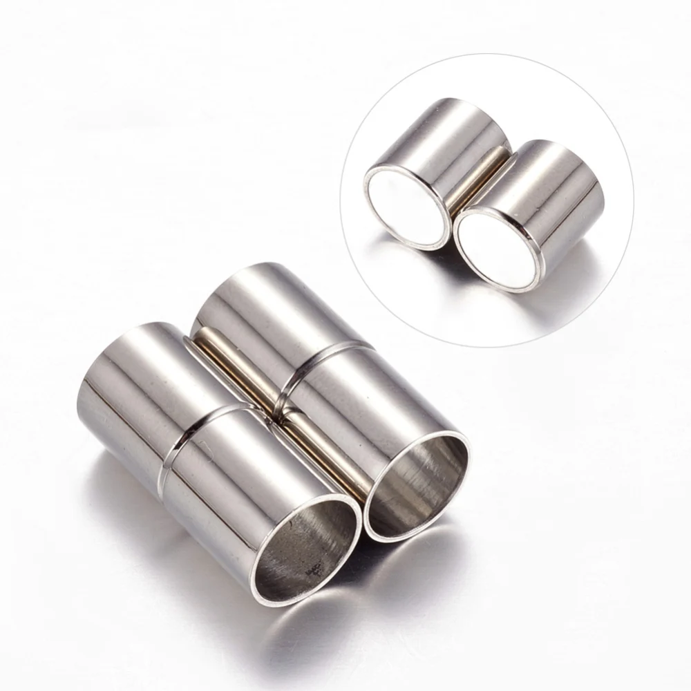 

20Sets 304 Stainless Steel Column Shape Magnetic Clasps for Making DIY Jewelry Necklace Bracelet Connector Accessories