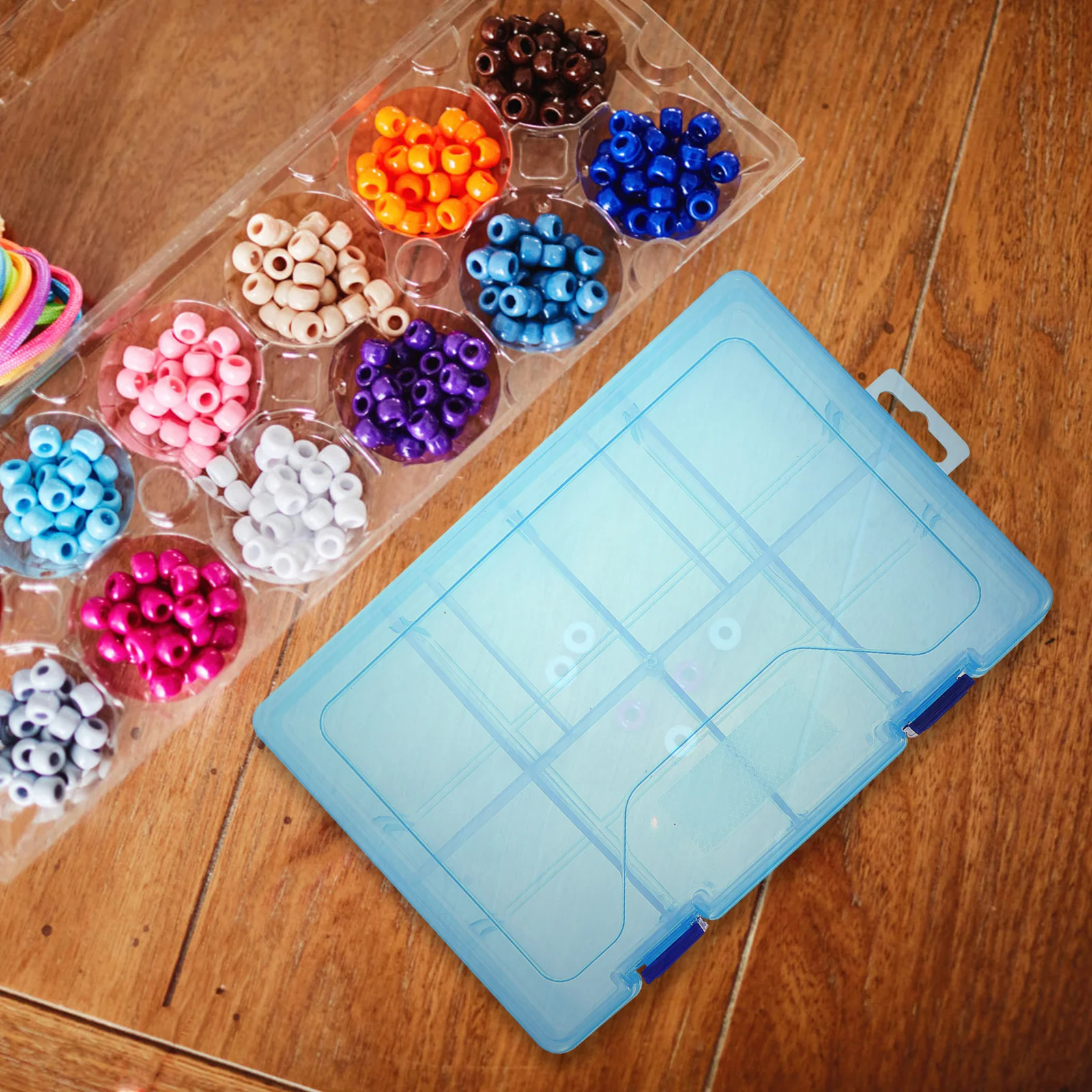 

Adjustable Divider Storage Box Clear Design Compact Lightweight Jewelry Holder Organizer Container