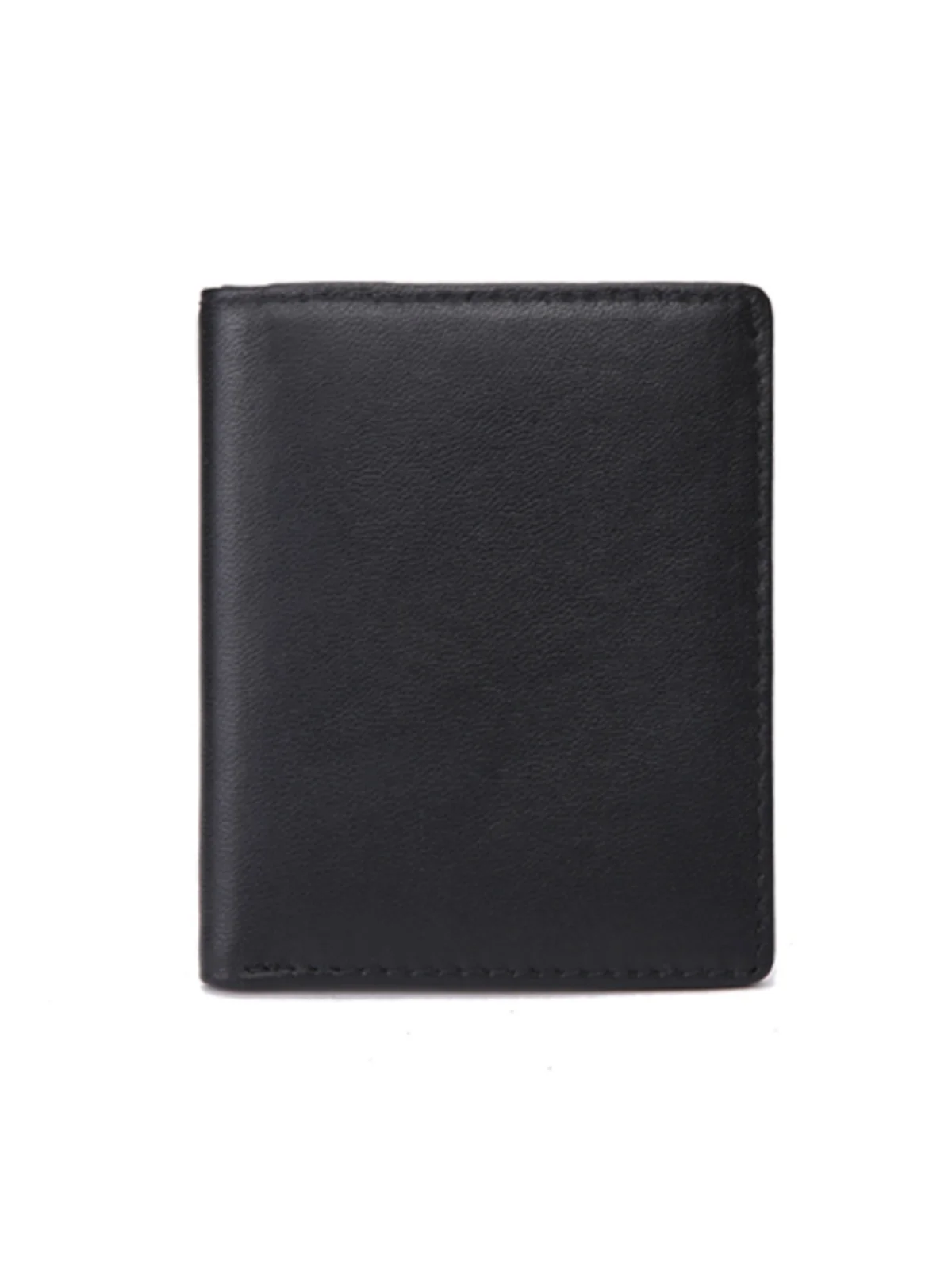 Ultra-Thin  Genuine Leather Short Wallet Soft Sheepskin Driver License Card Holder Silver Women\'s Ticket Clip Men\'s Wallet
