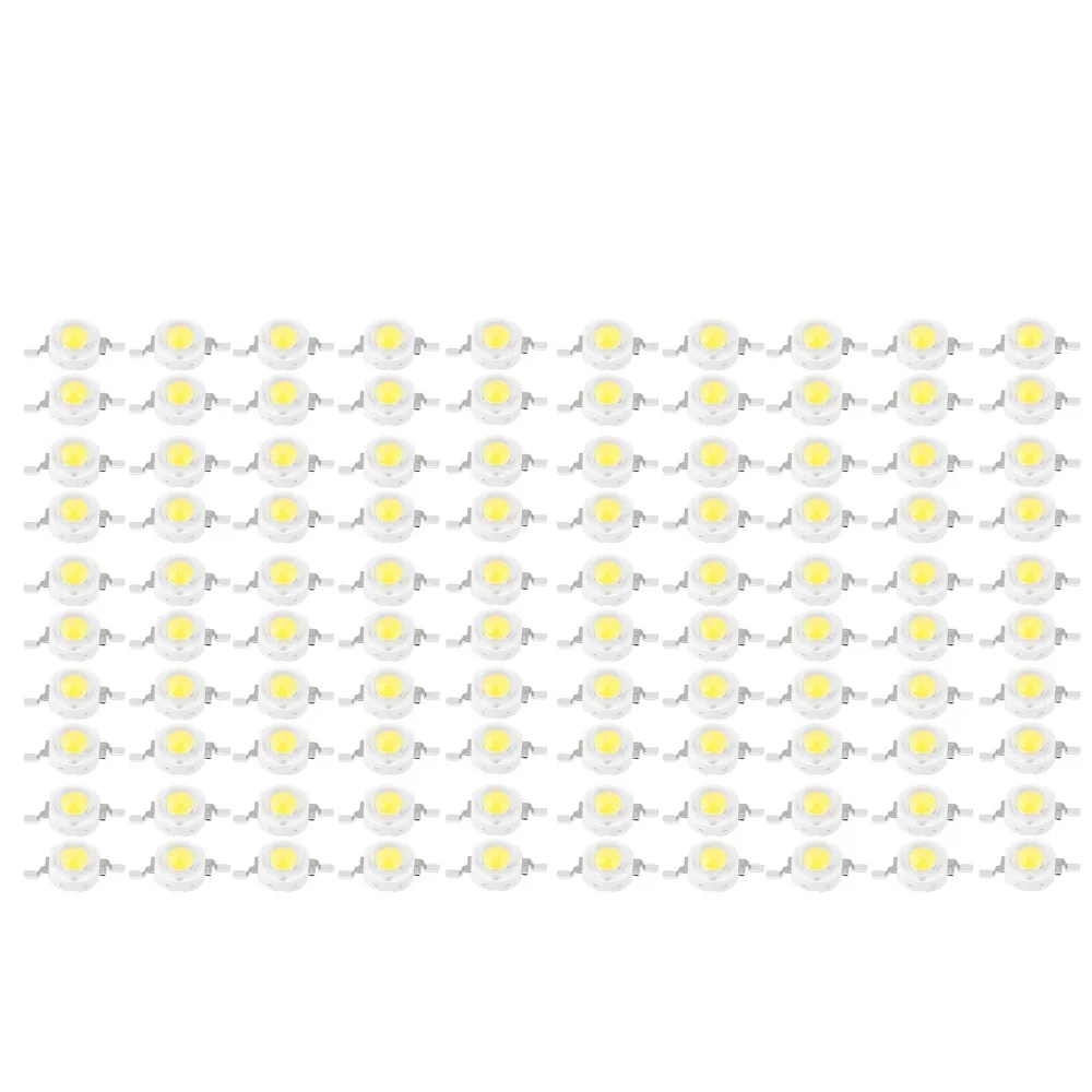 100PCS Durable 3W High Power High Power LED Beads 110LM/W Aluminum LED Chips SMD COB Lamp Chip Downlight