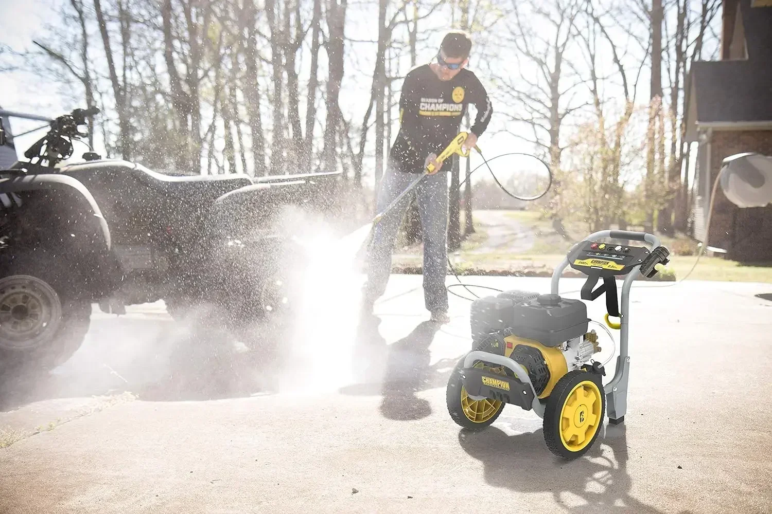 Power Equipment 3100-PSI 2.2-GPM Low Profile Gas Pressure Washer Quick-connect gun