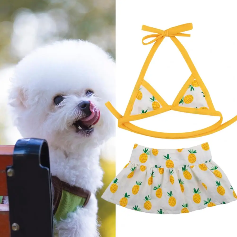 1 Set Pet Swimsuit  Eye-catching   Pet Bikini Sexy Sling Party Bikini Dog Dress