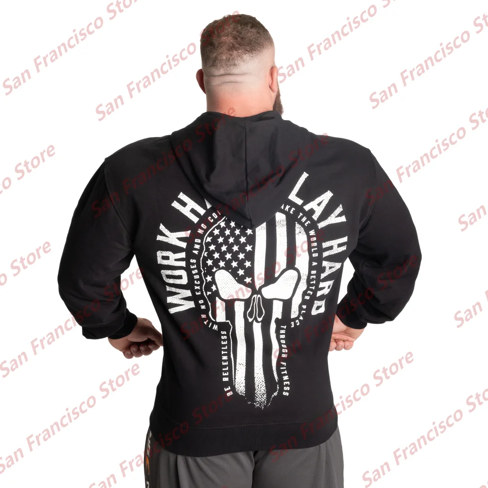 

Autumn and Winter New Long Sleeve Hoodie For Men Black Skull Classic Hoodie Fashion Street American Style Women Black Sweater