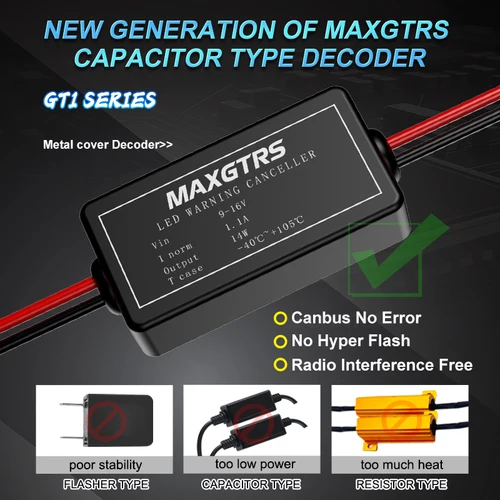 Imagen 2 del producto 2x resistencia Caubus 1156 P21W PY21W T20 7440 7443 3157 LED señal de giro freno inverso luces antiniebla decodificador carga libre de errores