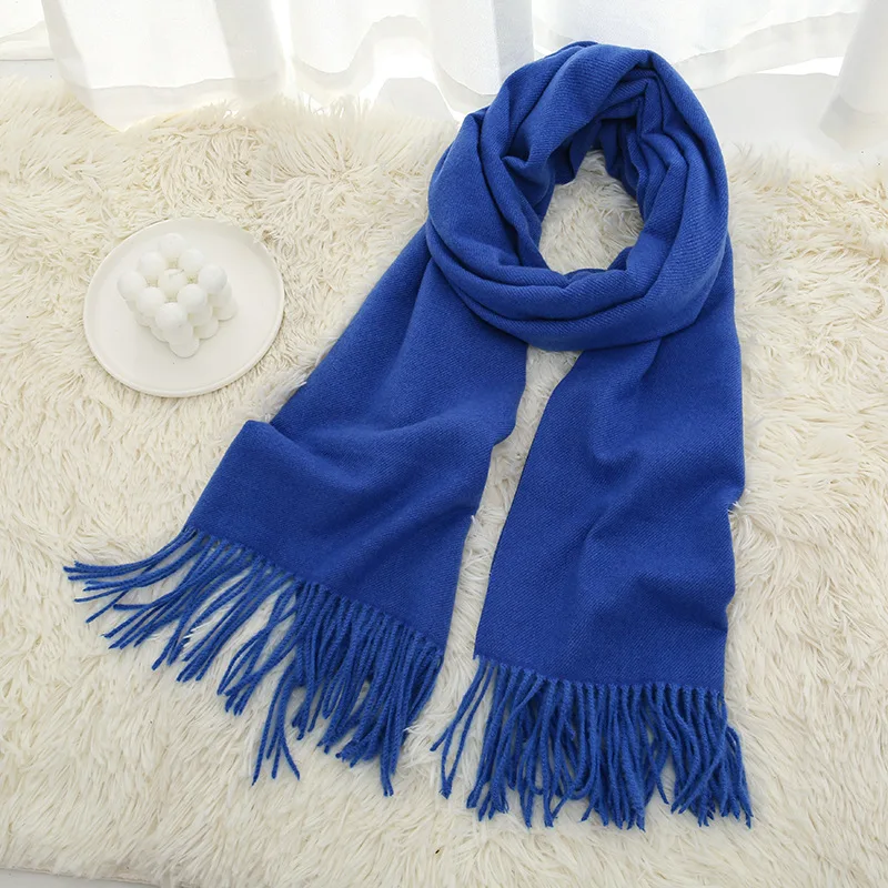 Winter Scarf For Women Long Warm Cashmere Scarves Hijab Solid Lady Shawl Wrap Female Pashmina Bandana HeadScarf Bufanda Foulard