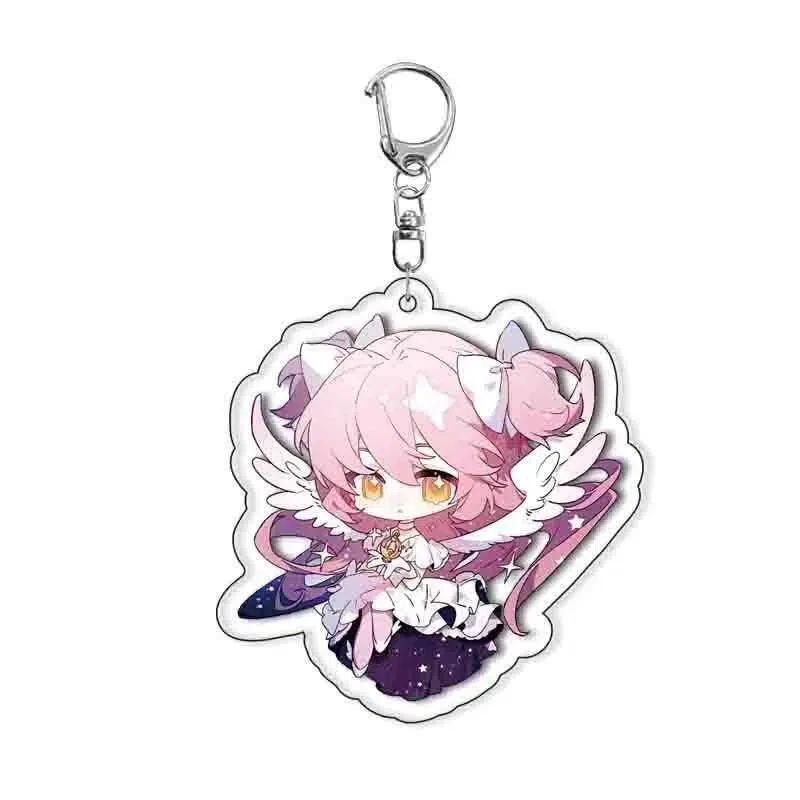 Puella Magi Madoka Magica Anime Figures Akemi Homura Miki Sayaka Sakura Kyouko Acrylic Keychains Backpack Decor Pendant Toy Gift