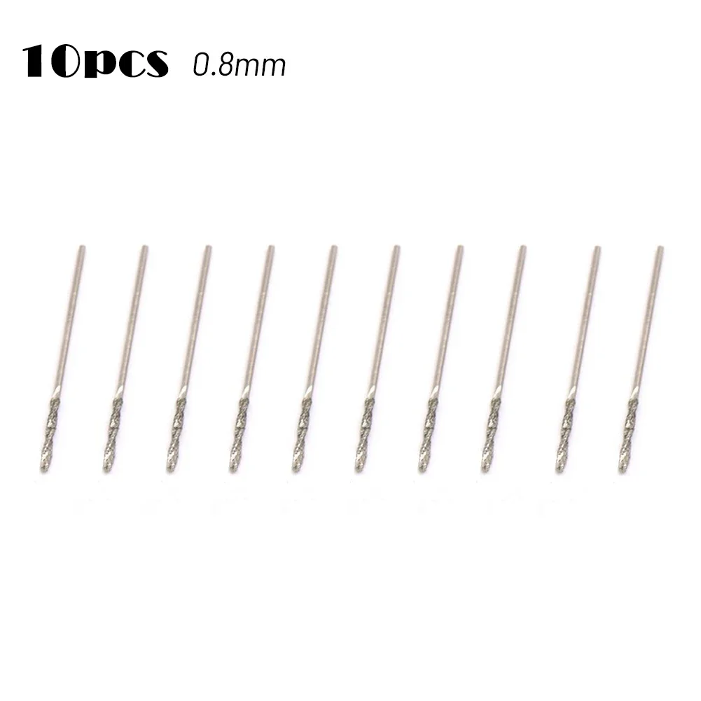High Quality Accessories Brand New Drill Bits Sivler Spiral With Round Shank Power Tools 10 Pcs Diamond Coated