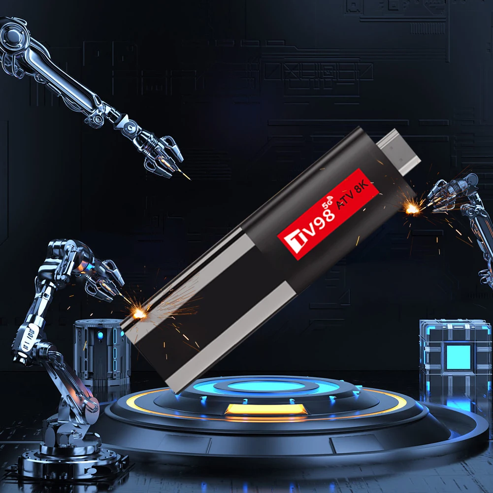 2,4G & 5G Dual WiFi BT5.0 Set Top Box Allwinner H618 Quad Core Android 14 Media Player Set Top Box Sprachfernbedienung