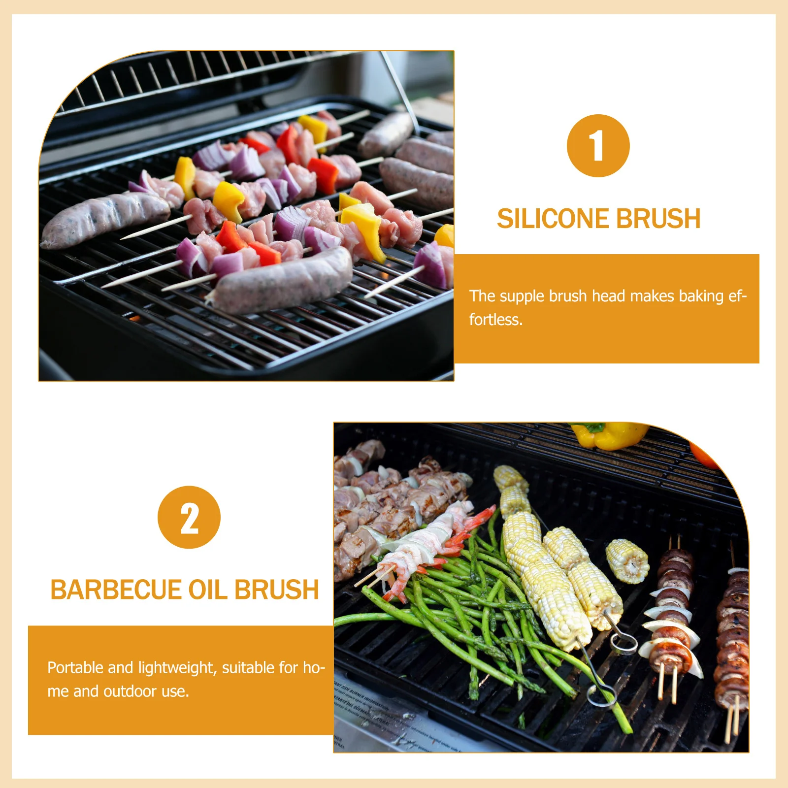 

Stainless Steel Silicone Oil Brush Small Lightweight Wall Hanging Design for Family Gatherings Picnics Bbq Silicone Brush