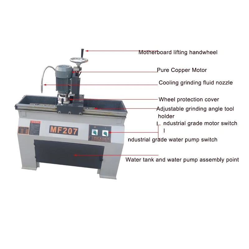 Automatic Grinder Knife Sharpener High Precision MF257 220/380V Linear Blade Milling Grinding Machine Tool Sharpening Customized