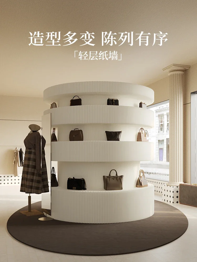 Screen office partition paper wall foldable mobile multi-layer rack hotel baffle light layer