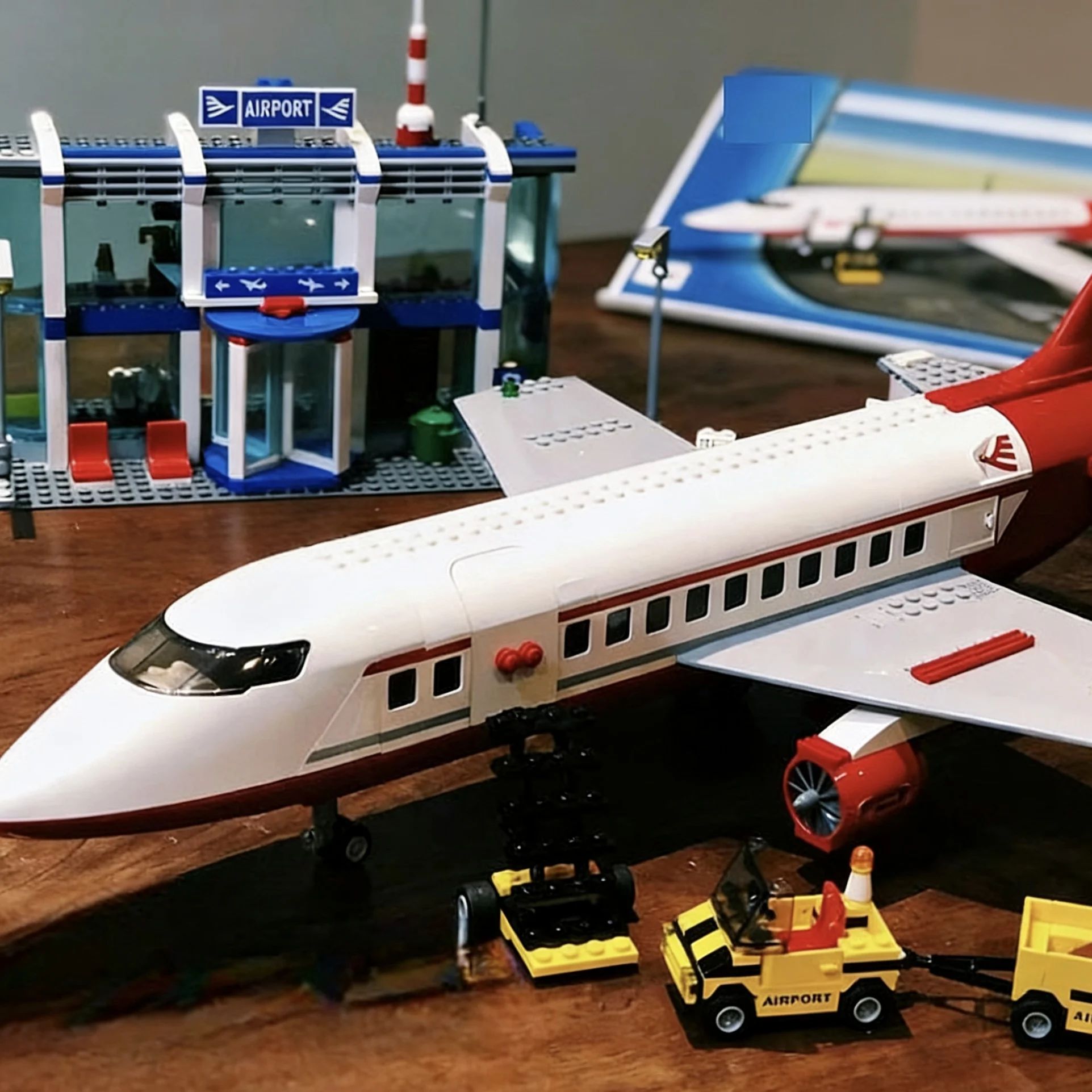 

2026+703PCS City Series Airport Station Terminal Building Blocks Set Up Construction Aircraft 3182 Toys Children Christmas Gifts