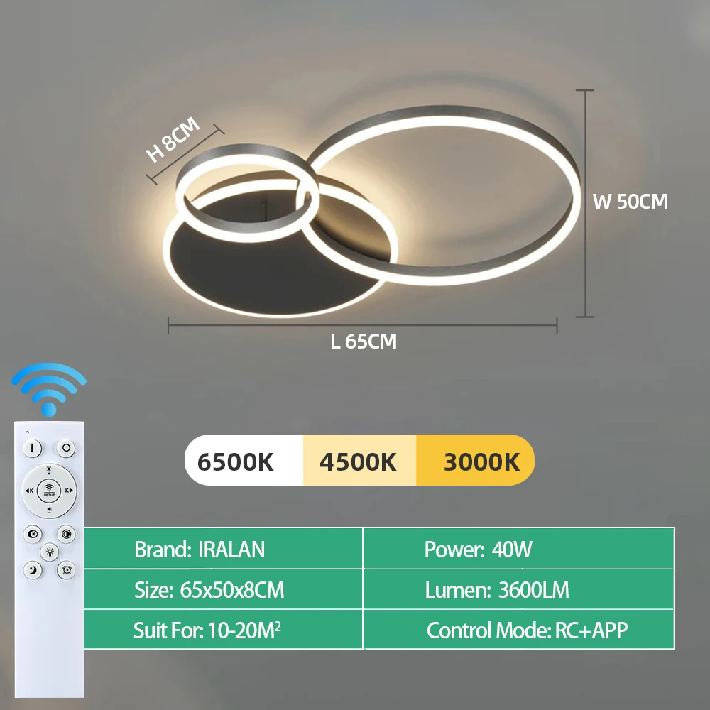 Moderne LED-plafondkroonluchter Verlichting voor thuis Woonkamer Studeerkamer Slaapkamer Dimbare plafondlamp Binnenverlichting decoratie Lampen