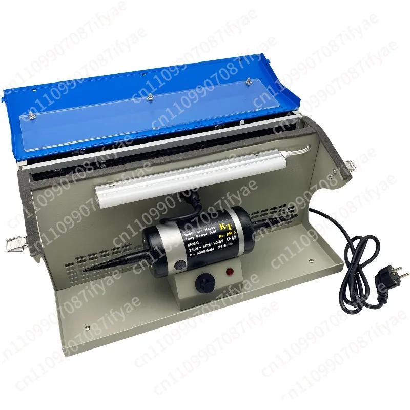 DM-5 desktop double-head cloth wheel vacuum sander polishing machine with lamp stepless speed regulation gold,