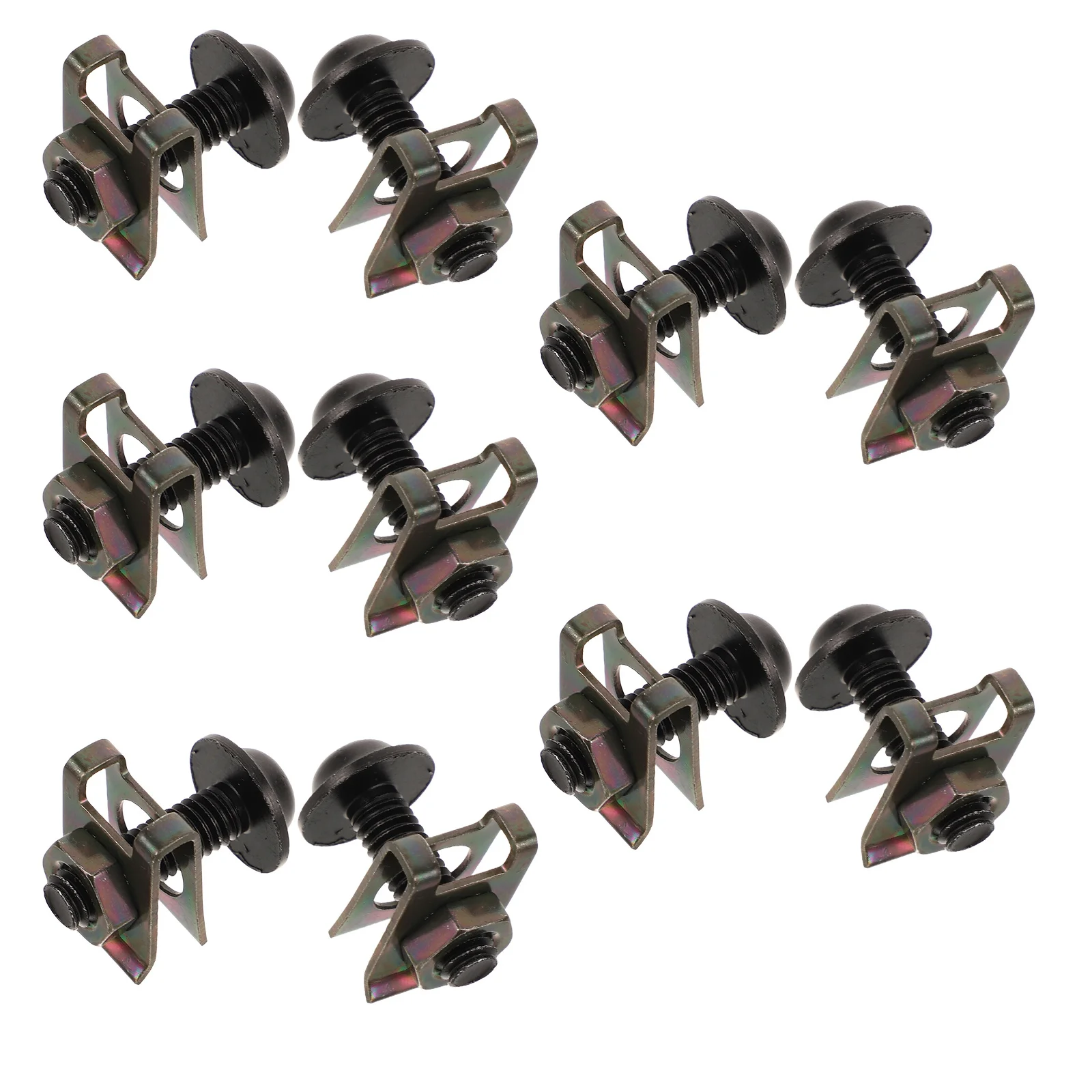 

20Pcs Motorcycle Side Panel Bracket Bolt Kit Black 6Mm Self-Tapping Screws Fairing Clips Fastener Windscreen Screws Rustproof