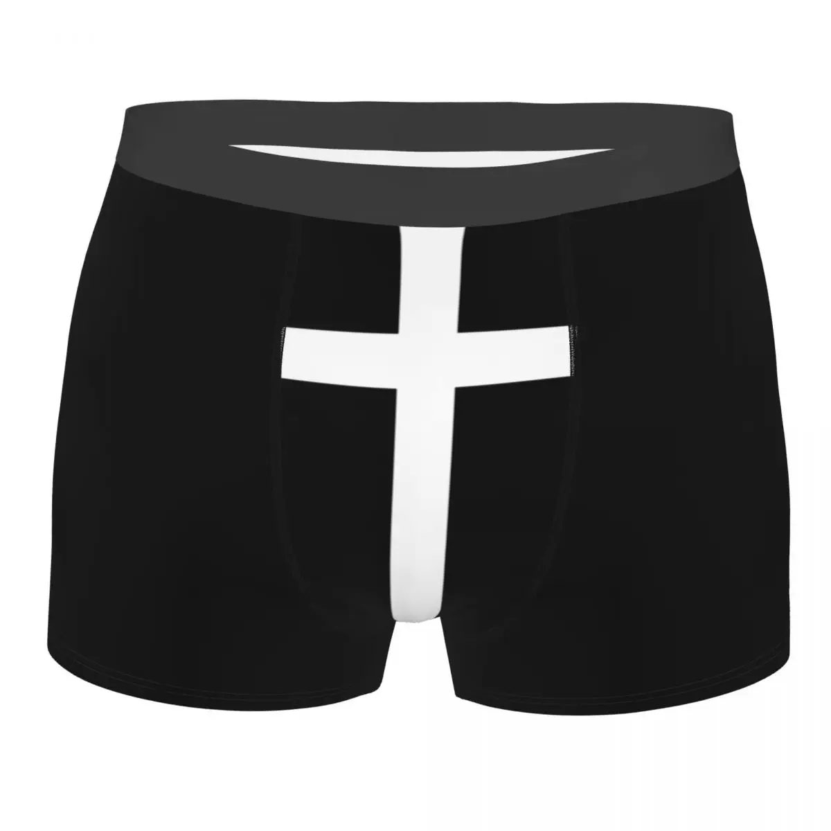 Christian Religious Jesus Underwear Male Sexy Print Custom Catholic Cross Boxer Briefs Shorts Panties Soft Underpants