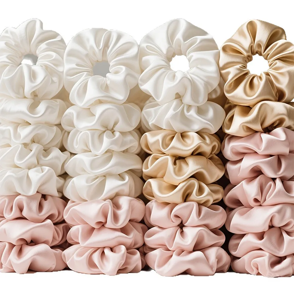33 pièces de chouchous, élastiques à cheveux en satin de soie, attaches pour queue de cheval pour femmes, élastiques à cheveux classiques, accessoires pour cheveux de filles