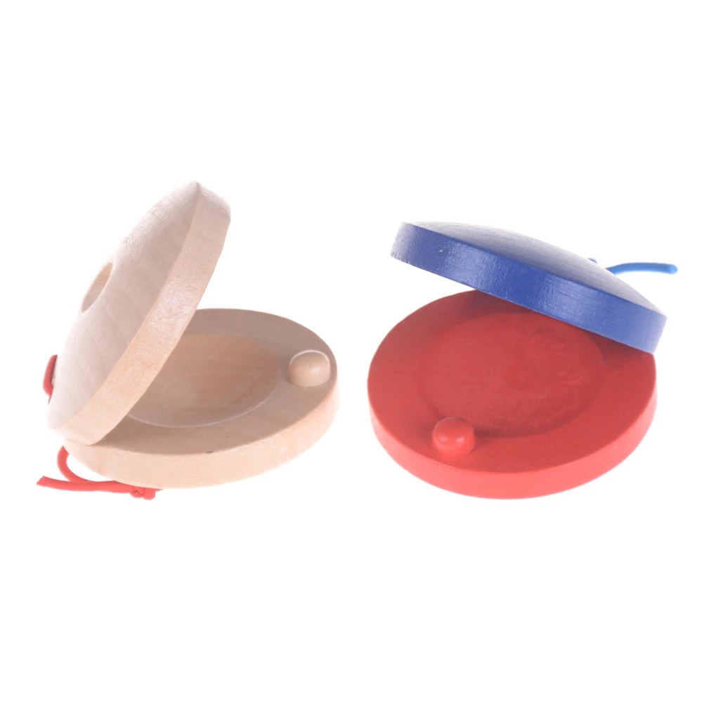 Juguete de castañuela de madera para niños, instrumento de percusión Musical, juguete de regalo