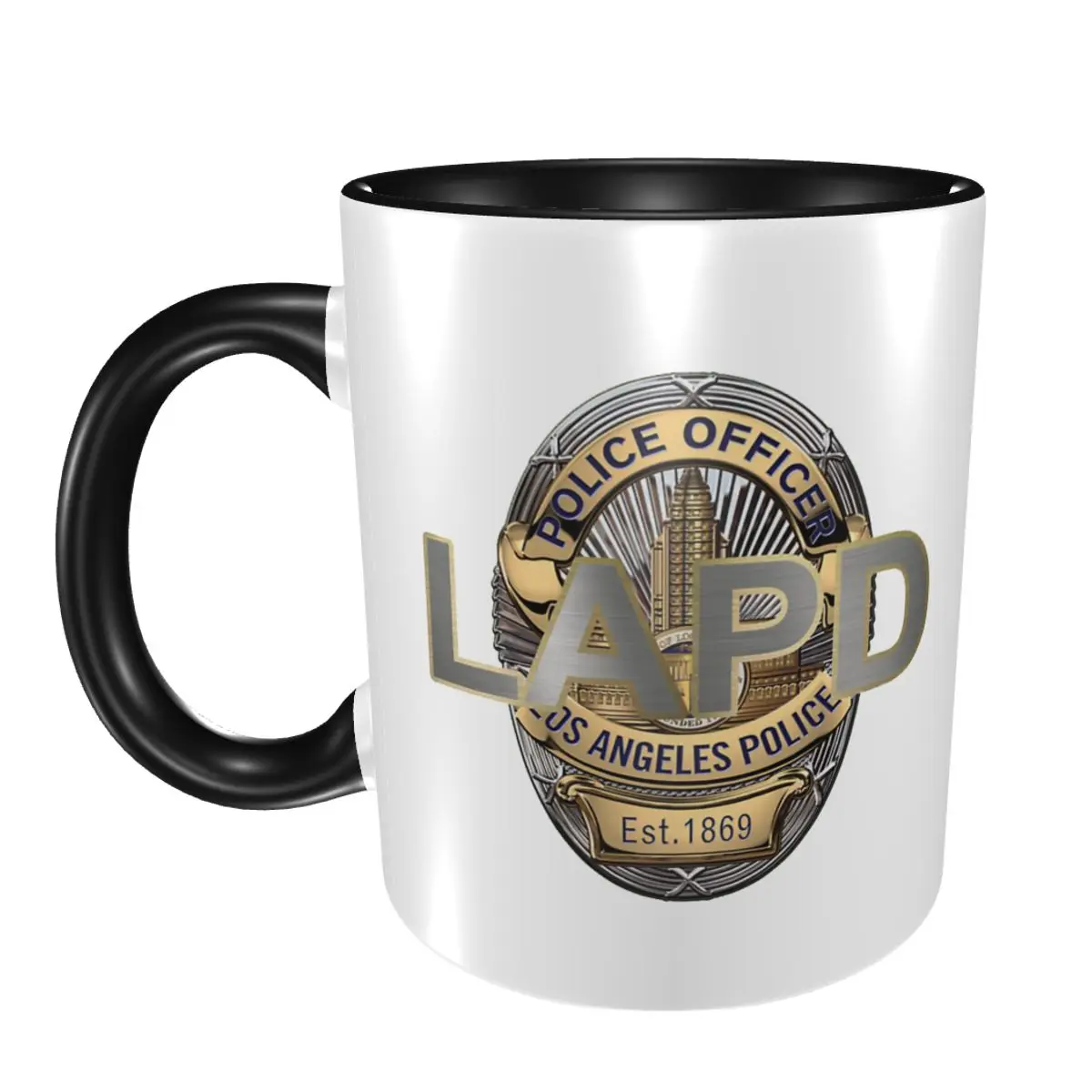 

POLICE OFFICER LAPD Mug Funny Ceramic Coffee Cups Tea Mugs Milk Cup Drinkware Gift for Woman Man