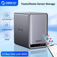 ORICO 2/5 Bay NAS Server Attached Storage Home Cloud Network System RAID 2.5/3.5\