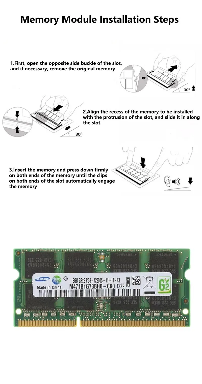 Samsung Laptop Ram DDR3L DDR3 2GB 4GB 8GB 1600Mhz SO-DIMM PC3-12800 PC3L-12800 Notebook DDR3 Dual Channel – Detail 9