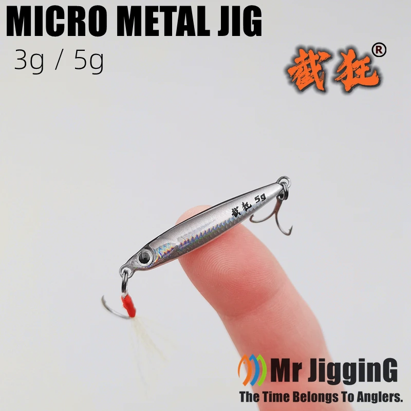 Mr JigginG 5pcs Mini Metal Jig Spoon 3g 5g Shore Casting Jigging Bass Fishing Lure Stream Salmon Pike Artificial Bait Tackle