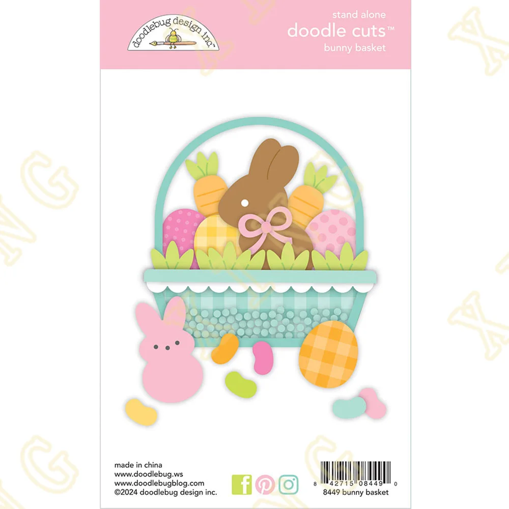 

Happy Easter Bunny Basket Metal Cutting Die Scrapbook Embossed Paper Card Album Craft Template Cut Die Stencils New for Arrival