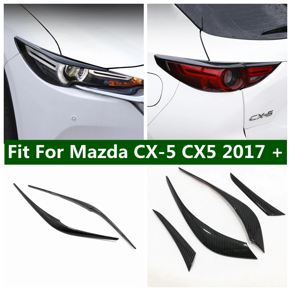 

ABS Chrome Head Light Eyebrow Cover Trim Rear Lamp Eyelid Decoration Frame Fit For Mazda Cx-5 Cx5 2017 - 2021 Car Accessories