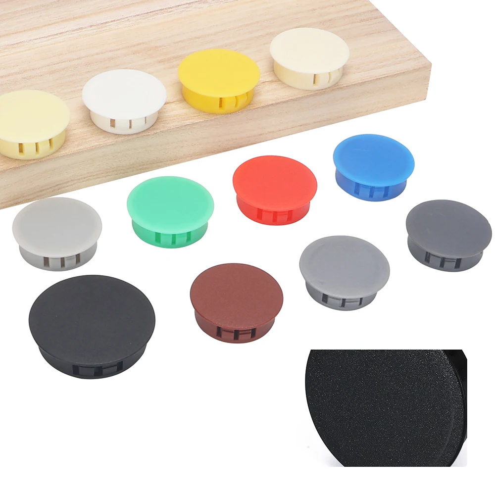 Bouchon à trou encliquetable 30-40mm, 1 à 100 pièces, bouchons d'extrémité ronds en plastique et Nylon, Inserts de tuyaux, bouchon pour panneau de porte antivol
