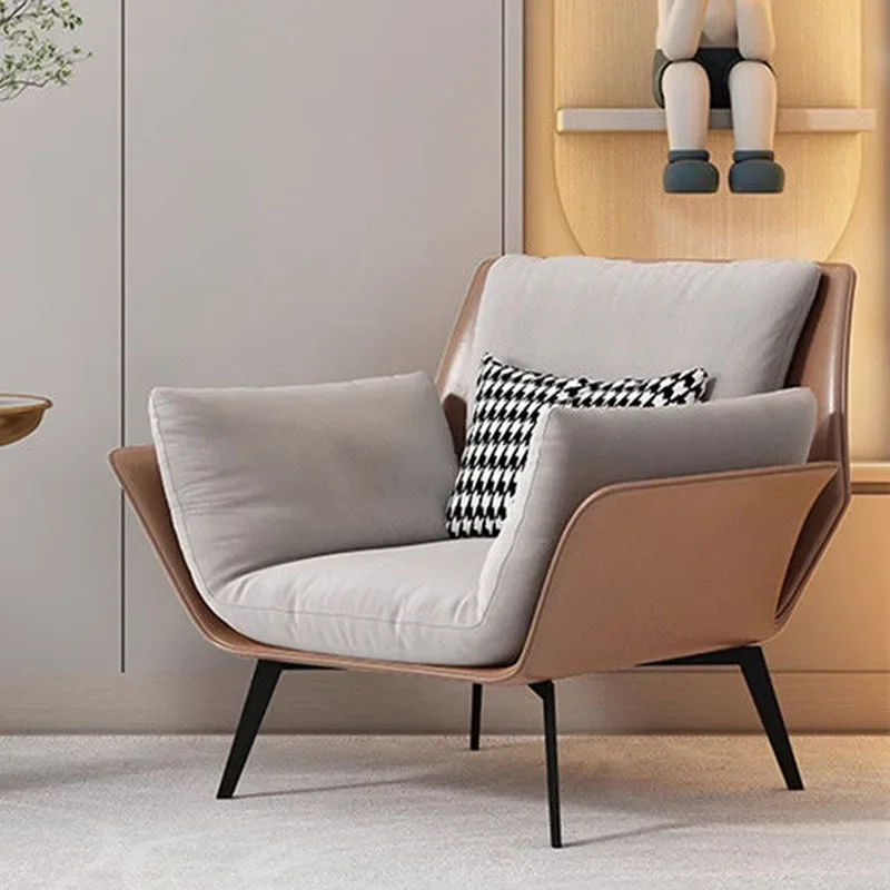 Fotel do sypialni Leżak Stołek barowy Komoda do pokoju Meble do salonu Nowoczesny akcent Nordic Leniwa Sofa Fauteuil High Gold LT