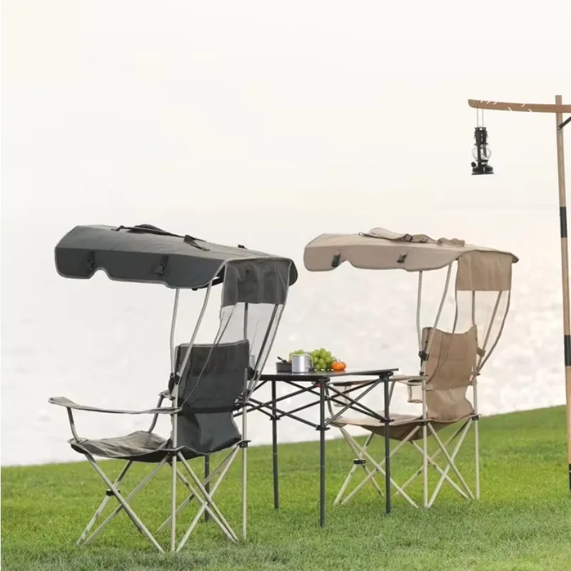 

Foldable UV Resistant Canopy Awning Chair Tailgate Outdoor Activities Canopy Chair For Camping