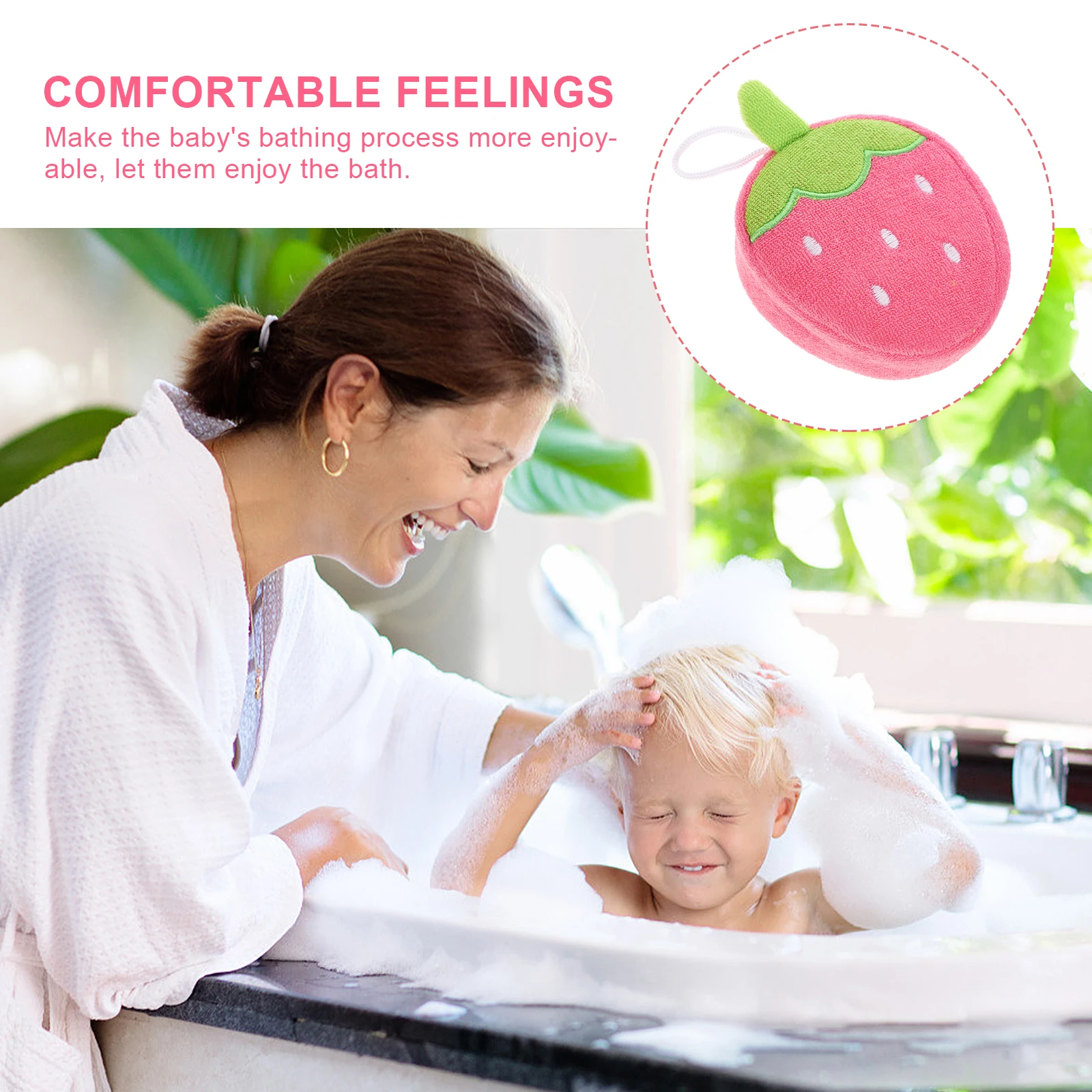 

6pcs Scrubber Shower Brush Bathing For Cute Cartoon Design Bath Sponge With Strong Cleaning Power For