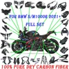 リアフットレストパーツ,フェードマッドガードキット,純粋な本物のドライカーボンファイバーウィング,bmw s1000r,m1000r,2021, 2022, 2023, 2024 1