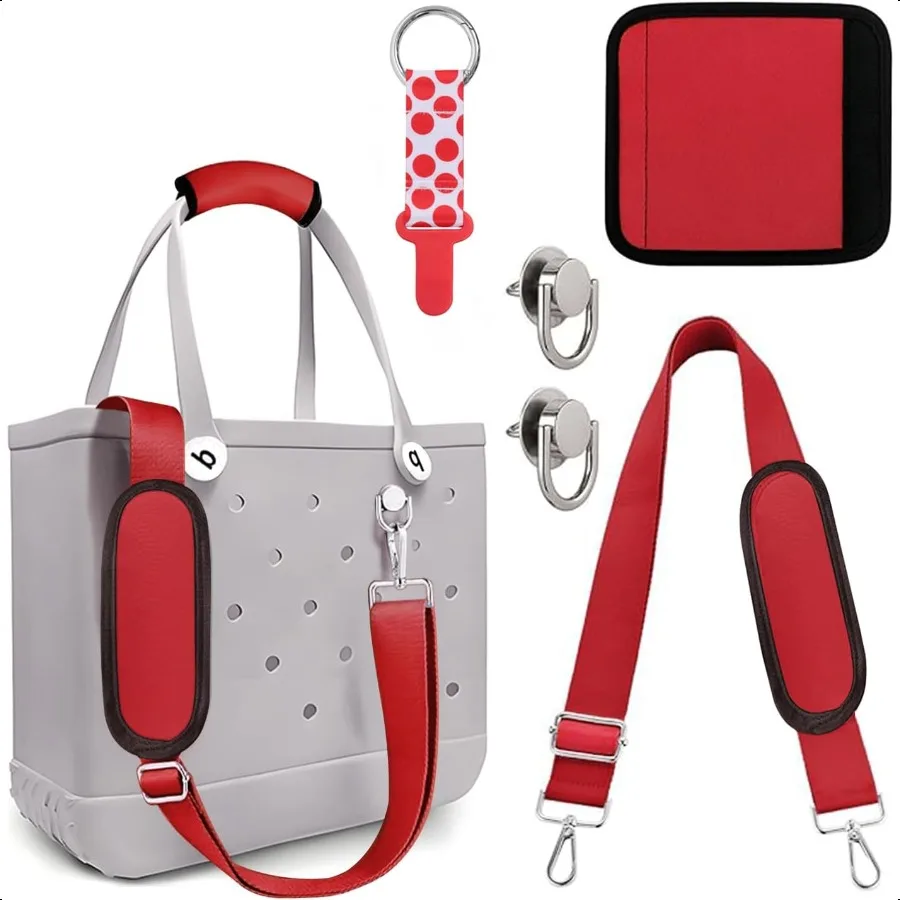 

Strap Wrap for Bogg Bag with Metal Connector Adjustable Crossbody Shoulder Replacement for Beach Rubber Tote Bog