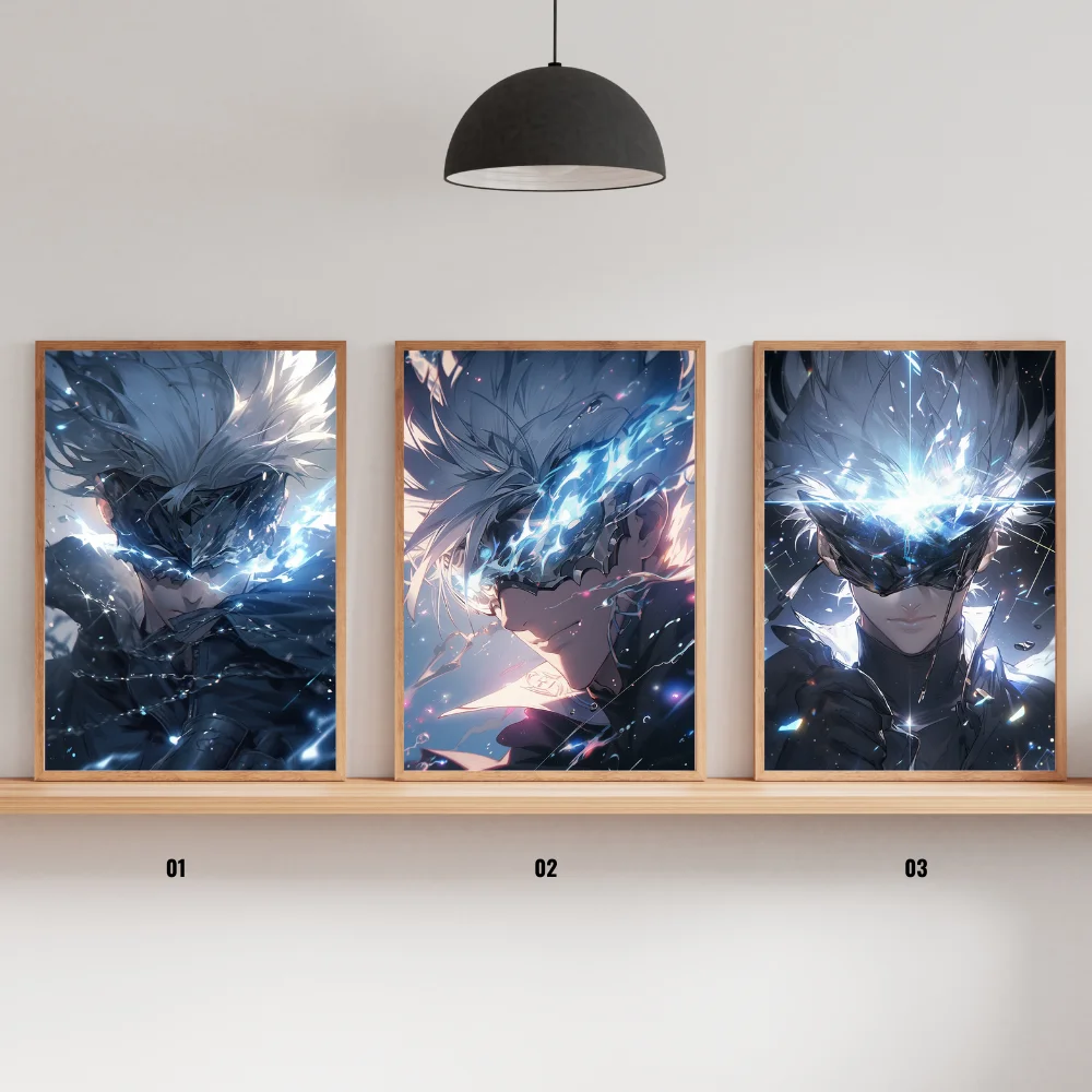 Anime Gojo LED Lighting Painting Lâmpada, Plug USB, Recarregável, De madeira, Lâmpada de mesa para artesanato, Presente de colegas e amigos, Novo