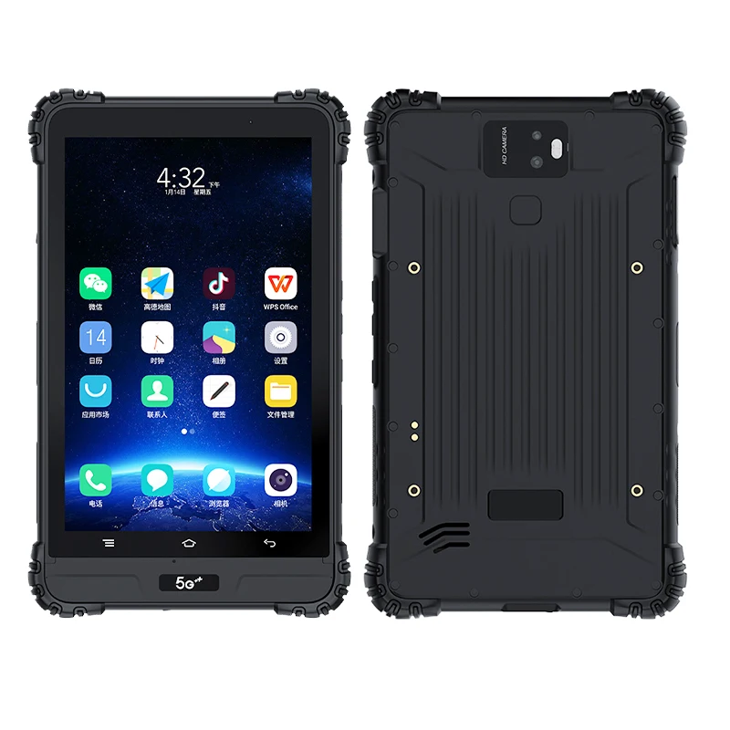 8 Inch Octa Core FHD 1920x1200Resolution Android 10 All in 1 Tablet PC With Fingerprint Face Recognition GPS NFCBarcode Scanner