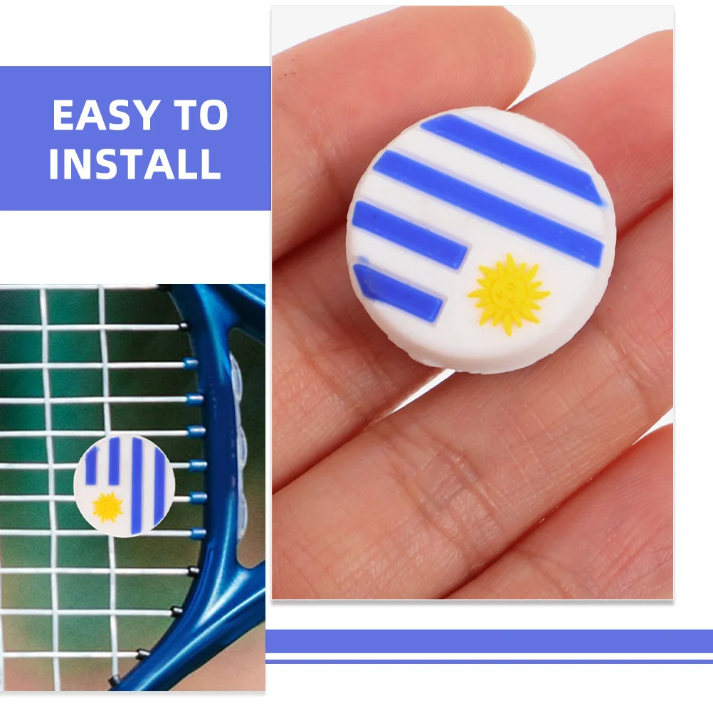 5 قطعة مضرب تنس المخمدات العلم الوطني ديكور امتصاص الصدمات الاهتزاز المخفضات الهدايا تنس المرطب امتصاص الصدمات الصغيرة #6
