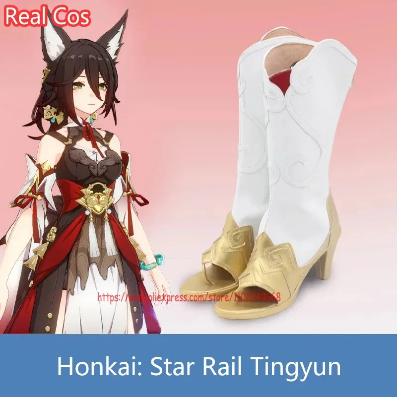 

wiwiwi 123Game Honkai: Star Rail Tingyun Long Boots Anime Characters Shoes Cosplay Accessories Halloween Carnival Costum