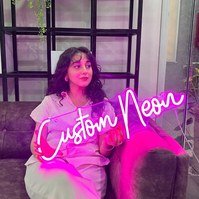 

Custom Wedding Neon Sign Personalized Name LED Neon USB Powered Multi Font Color For Birthday Party Bedroom Wall Decoration Gift