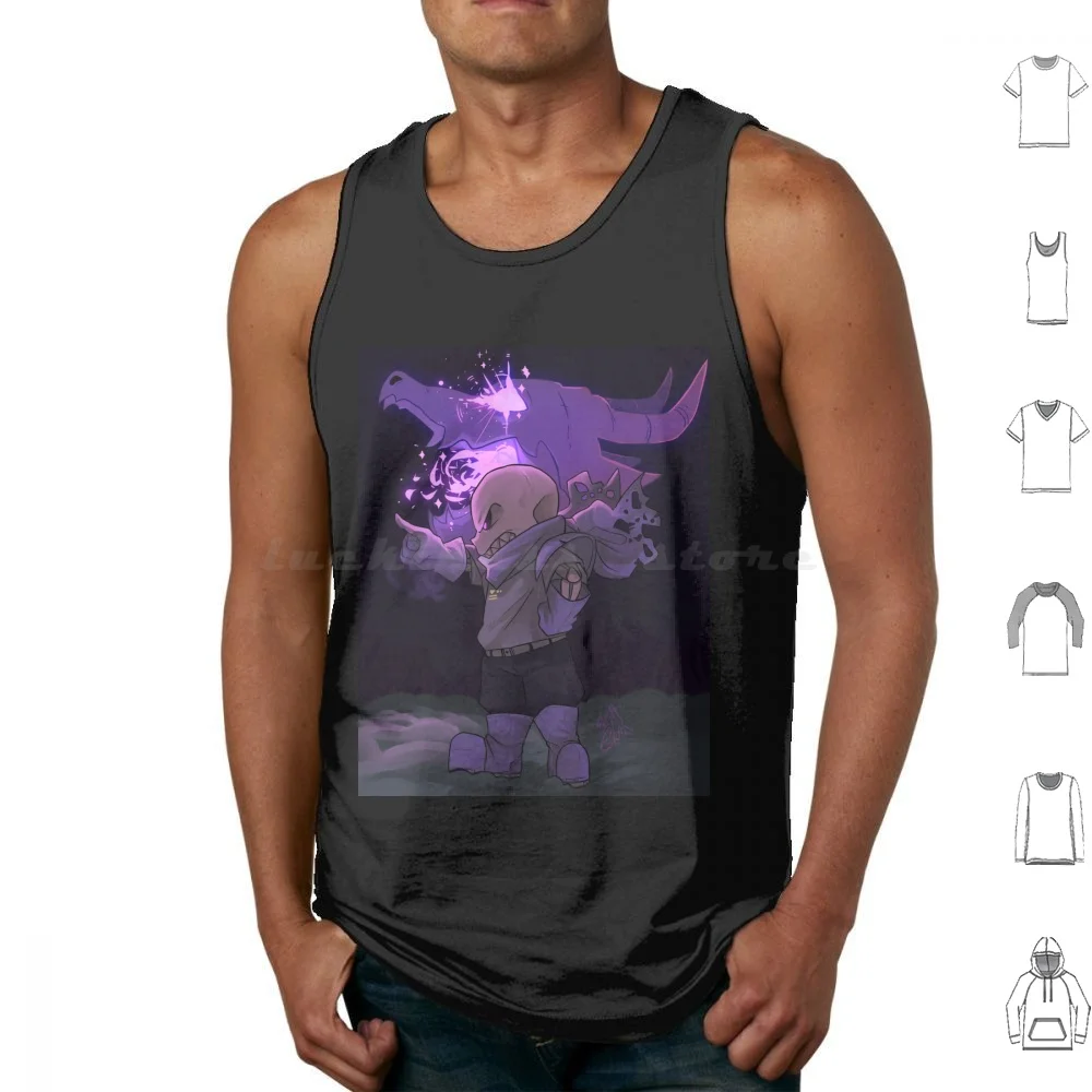 Swapfell Sans Tank Tops Vest Sleeveless Swapfell Sans Undertale Gaster Blaster