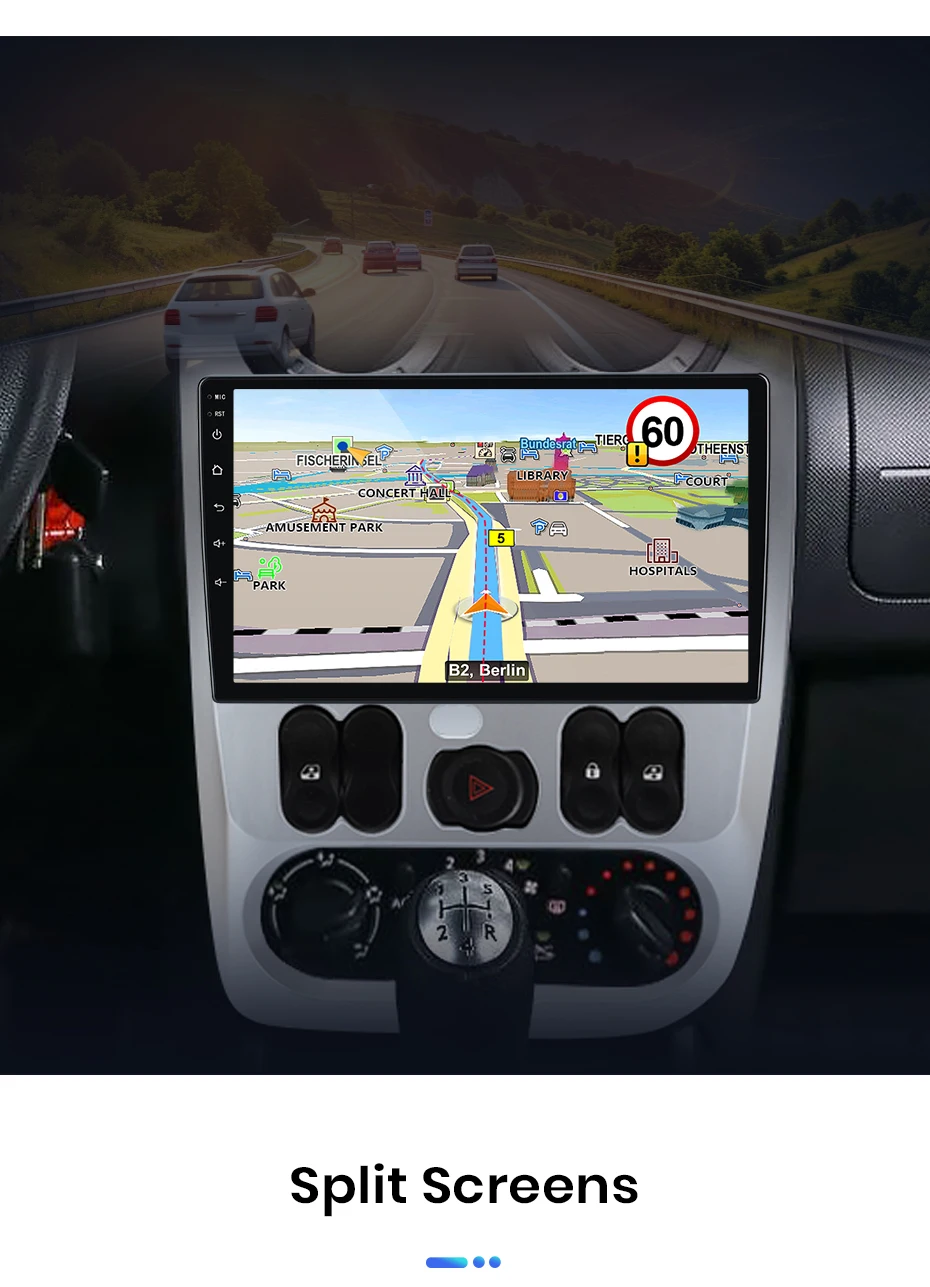 Junsun Autoradio für Renault Logan 1 Sandero 2009 2010-2013 CarPlay Android Auto FM RDS DSP BT GPS Navi SWC HD IPS Touchscreen Plug & Play Multimedia-Player Freisprecheinrichtung Original-Autostil-Haupteinheit – Detail 21