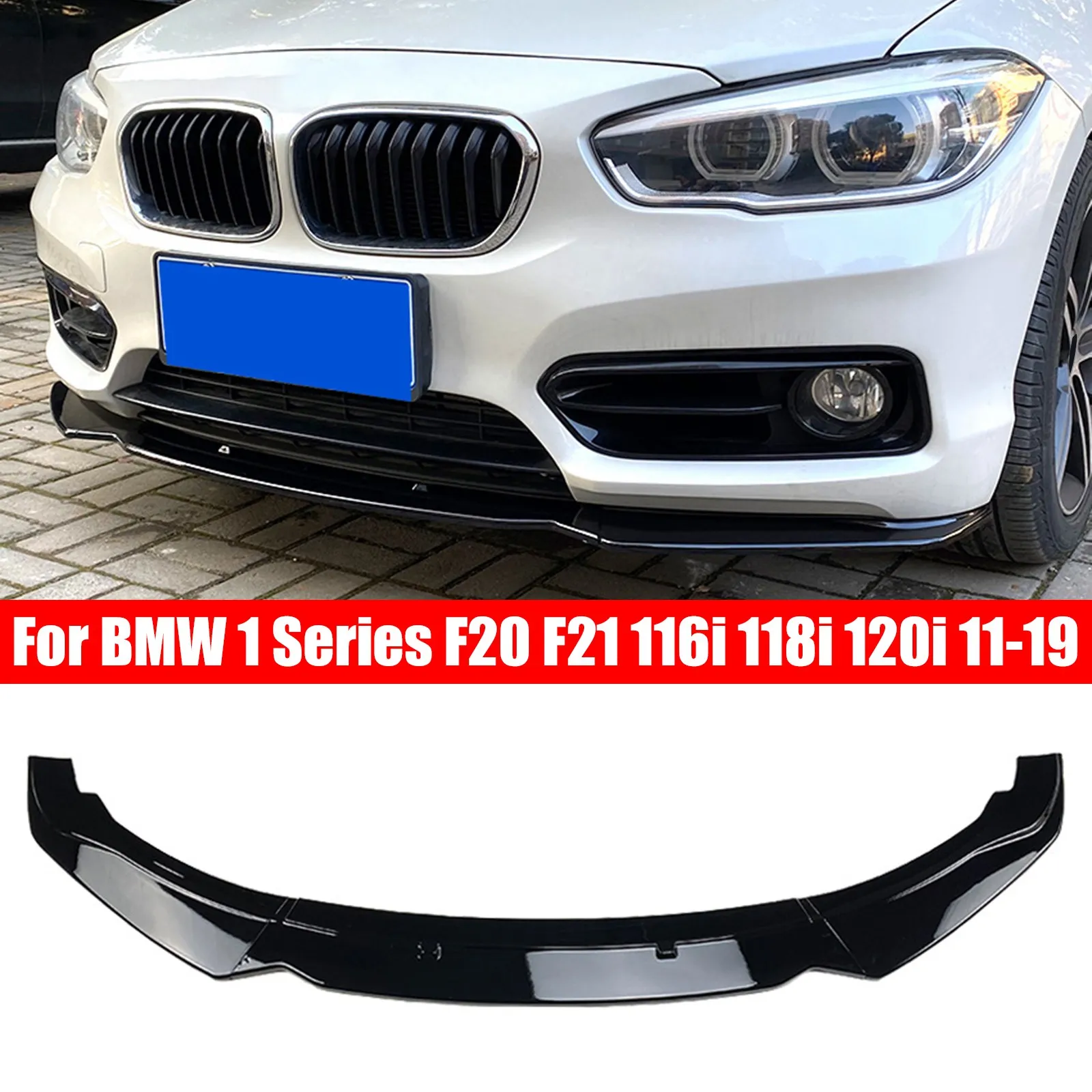 

Car Front Lower Bumper Lip Spoiler Splitter Diffuser Cover Guard Protector Kit For BMW 1 Series F20 F21 116i 118i 120i 2015-2019